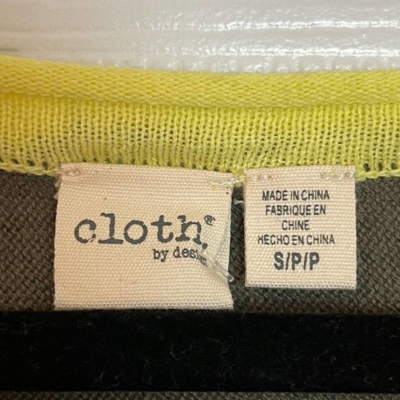 Cloth By Design Oversized Knit Sweater In Drab Solid Green Women's Size S NWT - Picture 9 of 11